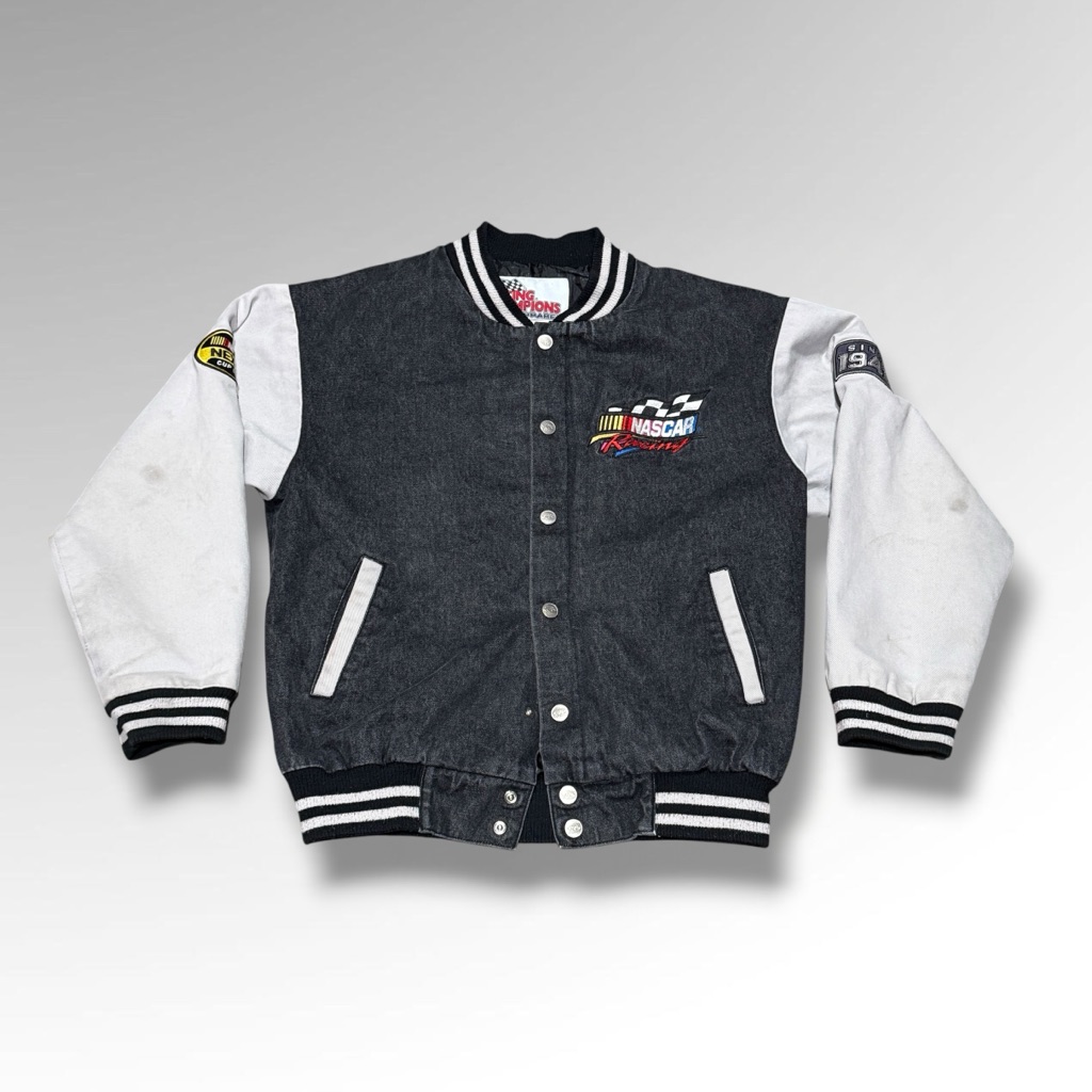 Vintage Nascar Nextel Cup Series Denim Varsity Jacket